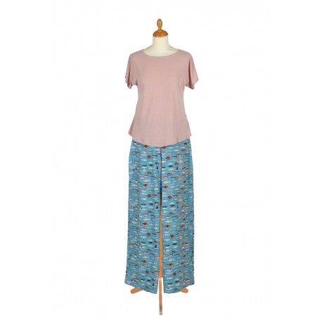 Shirt -rose + Hose - Fische