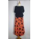 B Shirt schwarz / Hosenrock Zick Zack
