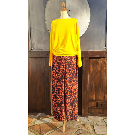Shirt - Heike - gelb + Hose - Leo