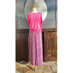 Shirt - pink + Hose - Pfau