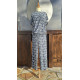 Shirt + Hose - blau/ weiß/ grau