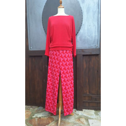Shirt Heike - rot + Hose rot-pink