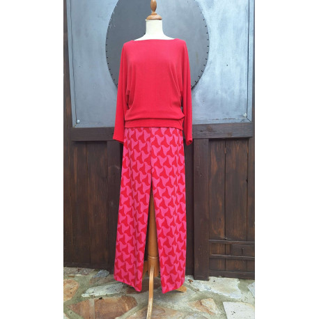 Shirt Heike - rot + Hose rot-pink