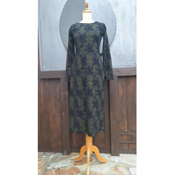 Raglan - midi - schwarz - olive