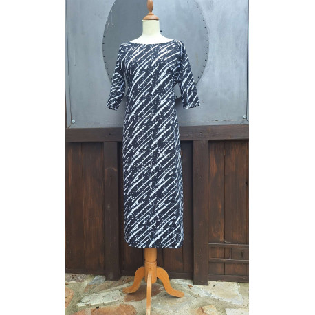 Raglan - midi - schwarz + weiß