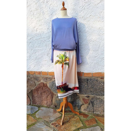 H-Shirt - flieder + Rock - Palme