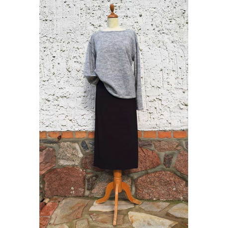 Pulli - Strick - grau +Rock - schwarz