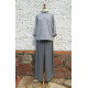 Pulli - Turtel -Strick grau+ Strickhose - grau