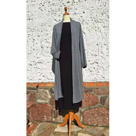 Cardigan - midi - grau